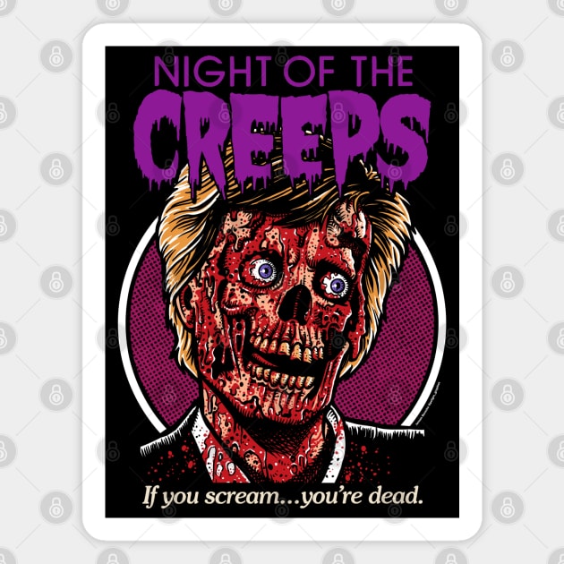 Night Of The Creeps, horror, 80s, cult classic Magnet by PeligroGraphics